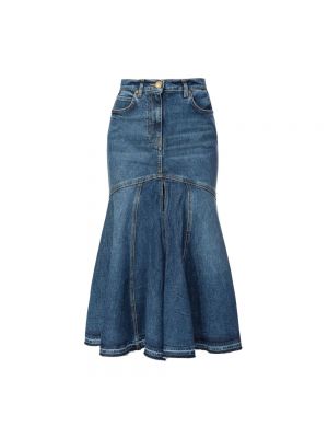 Niebieska dzianinowa spódnica jeansowa Pinko