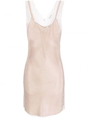 Мрежеста мини рокля Blugirl розово
