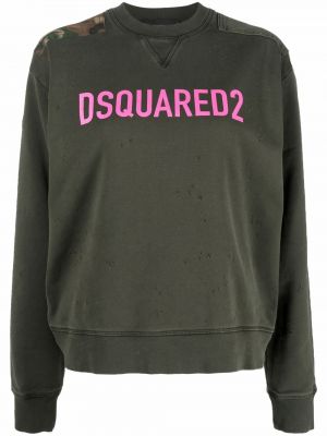 Trykt sweatshirt Dsquared2 grønn