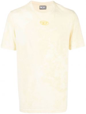 Тениска с tie-dye ефект Diesel жълто