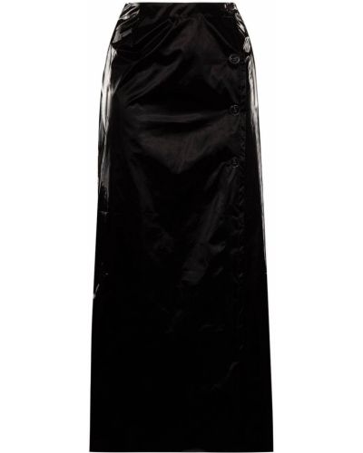 Falda midi de cintura alta Raf Simons negro