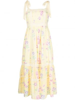 Trykt floral dress Loveshackfancy gul