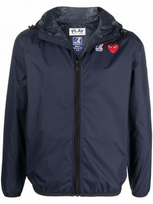 Hette zip lett jakke Comme Des Garçons Play blå