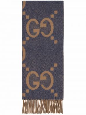 Jacquard kashmir skjerf Gucci grå