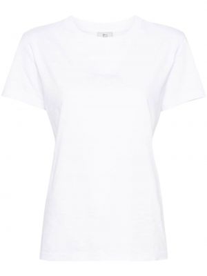 Medvilninis siuvinėtas marškinėliai Woolrich balta