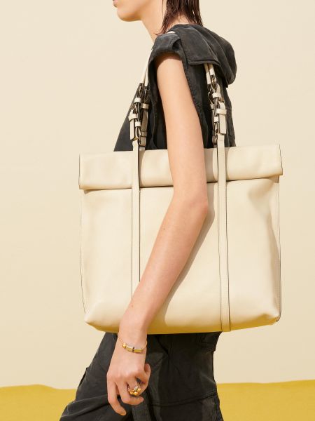Кожаная сумка шоппер Zara