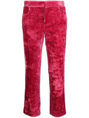 Menčestrové nohavice Isabel Marant ružová