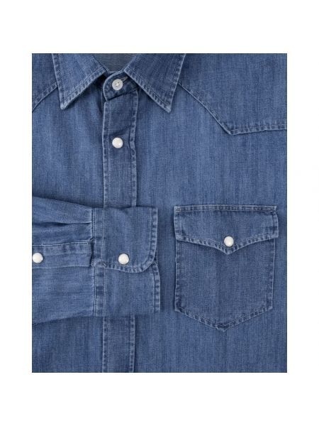 Koszula jeansowa Hartford niebieska