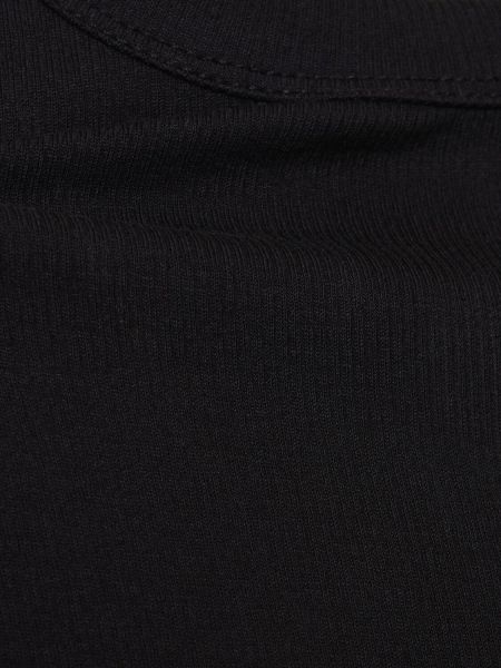 Camiseta de algodón de tela jersey Totême negro