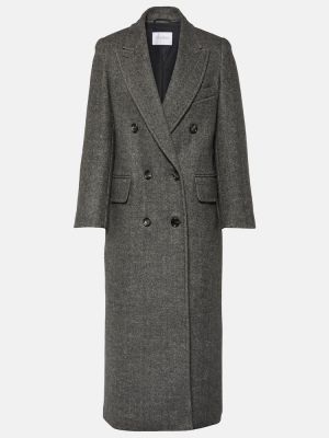 Vlnený kabát Max Mara sivá
