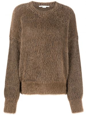 Pletený sveter s okrúhlym výstrihom Stella Mccartney hnedá