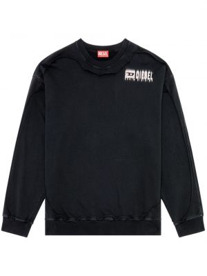 Sweatshirt aus baumwoll mit print Diesel schwarz