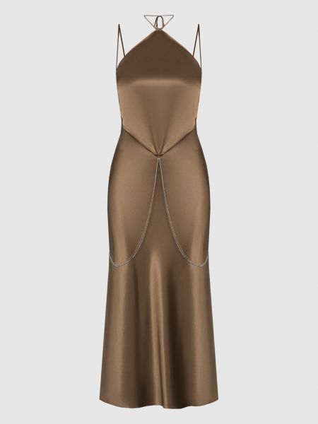 Шовкова коктейльна сукня Matériel коричнева