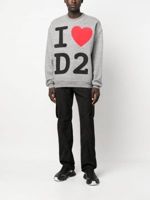 Sweatshirt mit print Dsquared2 grau