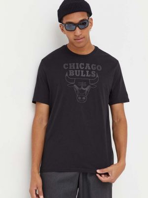 Bavlněné tričko s potiskem New Era černé
