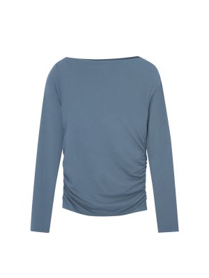 T-shirt a maniche lunghe Pull&bear blu