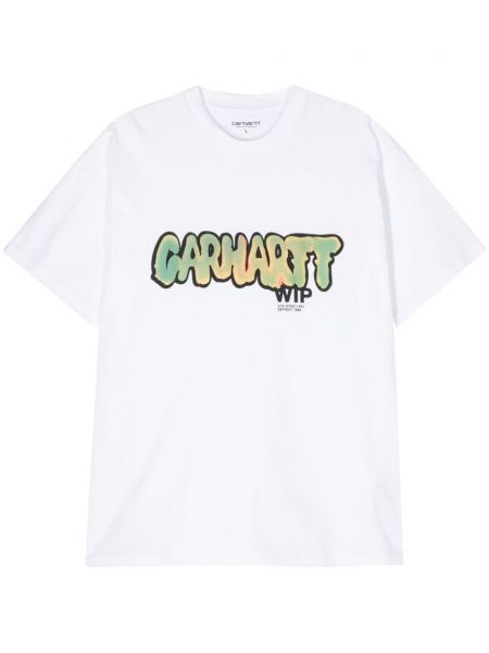 Raštuotas marškinėliai Carhartt Wip balta