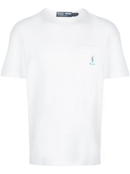 T-shirt mit stickerei Palace weiß