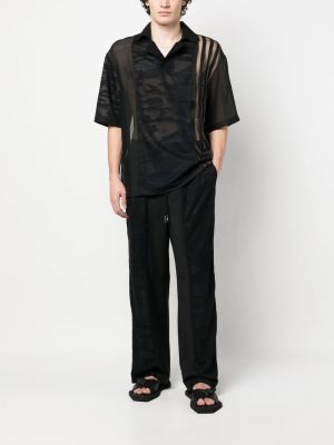 Hose ausgestellt Feng Chen Wang schwarz