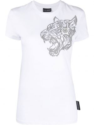 Koszulka z nadrukiem w tygrysie prążki Plein Sport