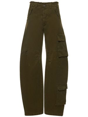 Bavlněné cargo kalhoty s mašlí Darkpark zelené