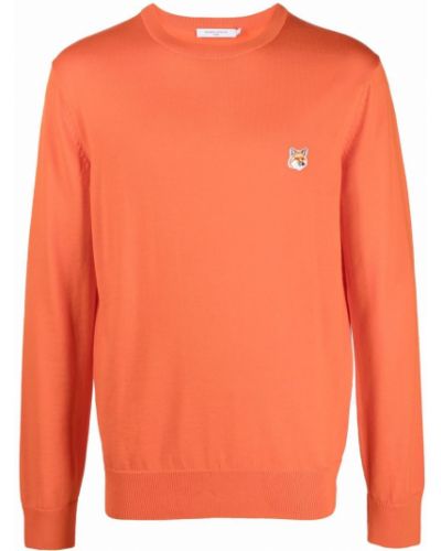 Jersey con bordado de tela jersey Maison Kitsuné naranja
