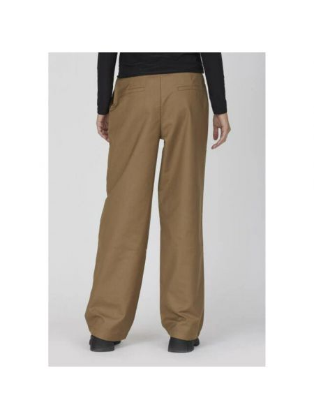 Pantalones rectos de cintura alta Sisters Point beige