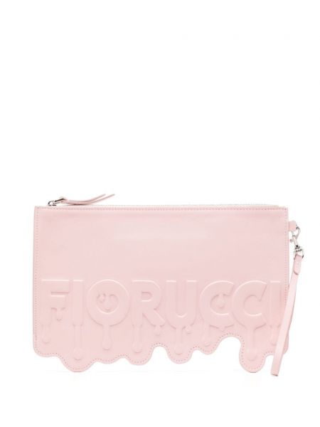 Deri clutch çanta Fiorucci pembe