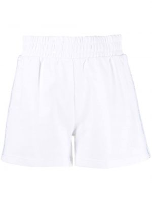 Pantaloni scurți din denim cu imagine Calvin Klein Jeans alb