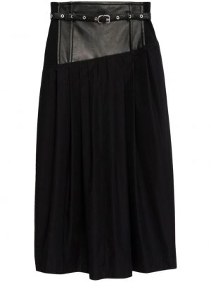 Plisované kožená sukně 3.1 Phillip Lim černé