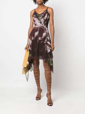 Sukienka z nadrukiem w abstrakcyjne wzory asymetryczna Jean Paul Gaultier Pre-owned
