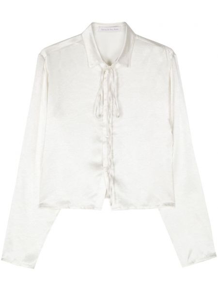 Σατέν πουκάμισο Ludovic De Saint Sernin λευκό