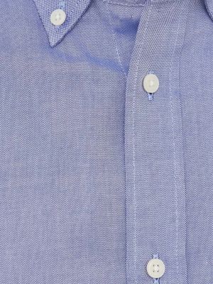 Koszula na guziki bawełniana puchowa United Colors Of Benetton fioletowa