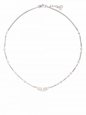 Křišťálový náhrdelník Zadig&voltaire stříbrný