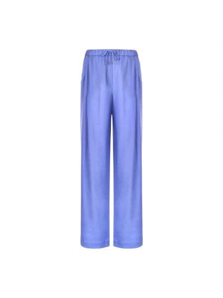 Spodnie relaxed fit Emporio Armani niebieskie