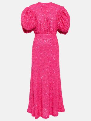 Robe longue à paillettes Rotate Birger Christensen rose