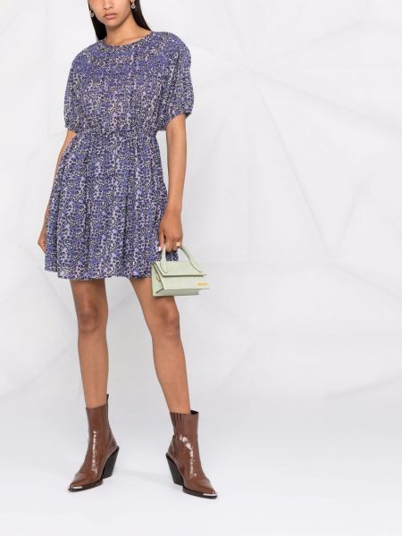 Mini vestido con estampado con estampado abstracto Ba&sh azul
