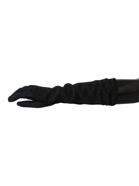 Guantes de cachemir con estampado de cachemira Dolce & Gabbana negro