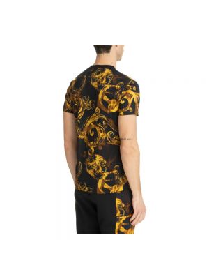 Koszulka bawełniana w abstrakcyjne wzory Versace Jeans Couture