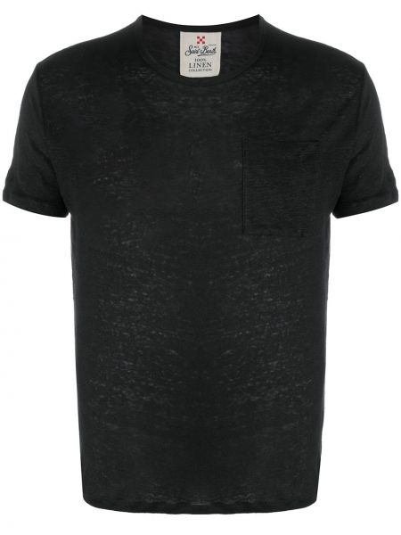 Λινή μπλούζα Mc2 Saint Barth μαύρο