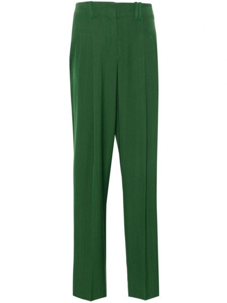 Плисирани прав панталон Jacquemus зелено