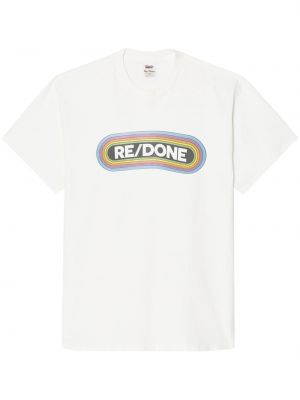 T-shirt mit print Re/done weiß