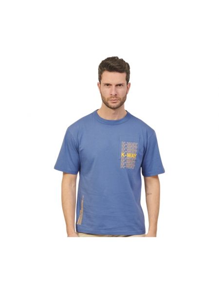 T-shirt mit taschen K-way blau