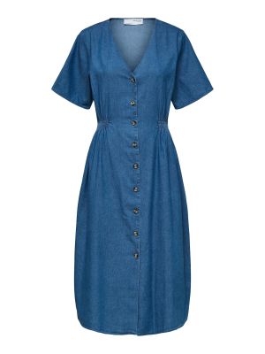 Košeľové šaty Selected Femme modrá
