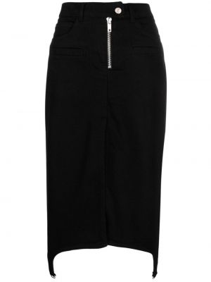 Asymetrická džínsová sukňa Courreges čierna