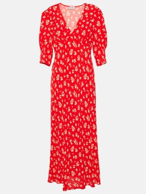 Midi haljina s cvjetnim printom Rixo crvena