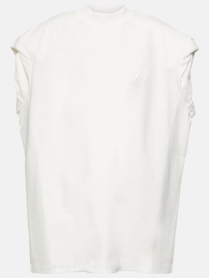 Bavlnené tričko The Attico biela