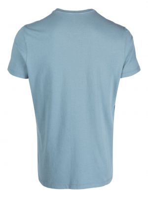 T-shirt aus baumwoll mit rundem ausschnitt Majestic Filatures blau