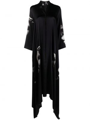 Hedvábné dlouhé šaty s potiskem Atu Body Couture