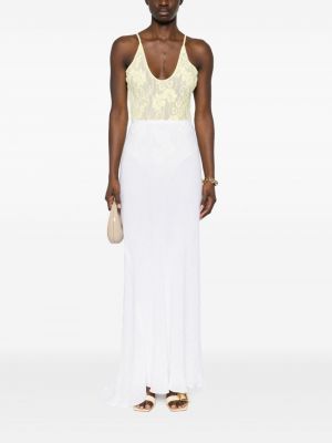 Bílé asymetrické dlouhá sukně Nº21